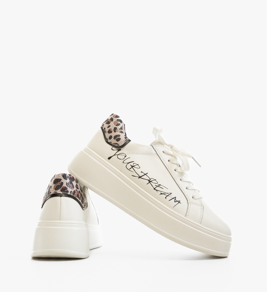 Sneakers Dama Dream Albi | Stil și Confort Superior - imagine 4