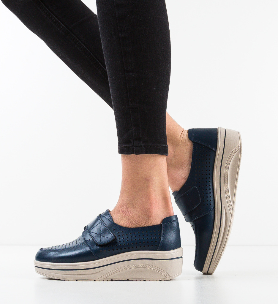 Pantofi Casual Rezilento Bleumarin - Confort Zilnic