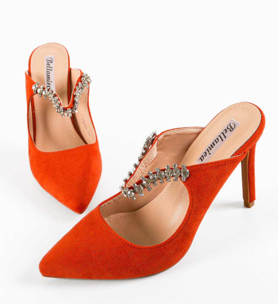 Pantofi dama Anat Portocalii - Eleganță Vibrantă - imagine 5