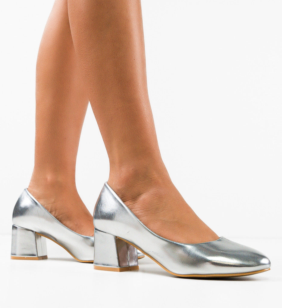 Pantofi dama Cobb Argintii - Eleganță și Stil