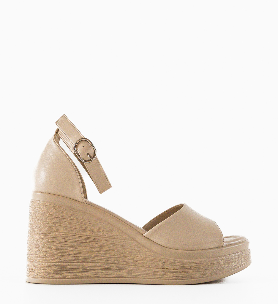 Sandale Platforme Dama Bej - Stil si Confort - imagine 6