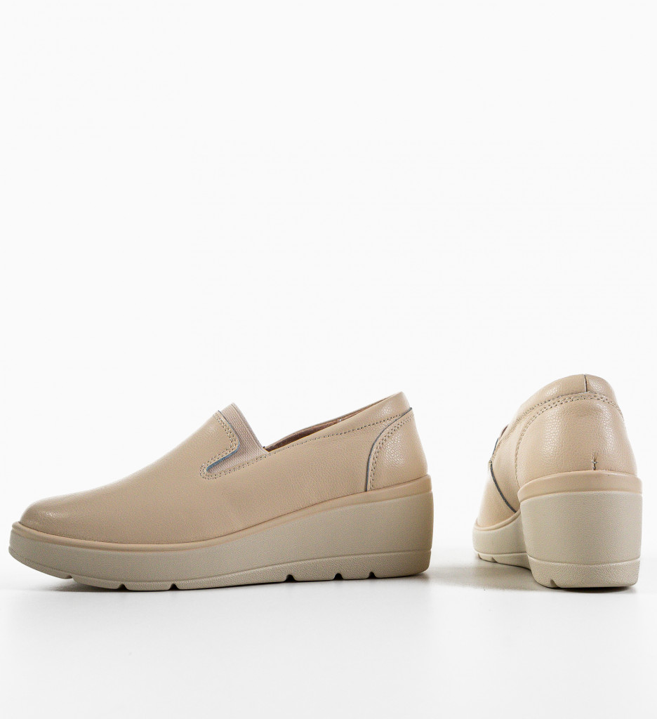 Pantofi Casual Yanam Bej - Confort & Stil - imagine 5