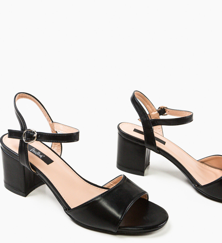 Sandale cu Toc Jelisaveta Negre | Eleganță Maximă - imagine 7