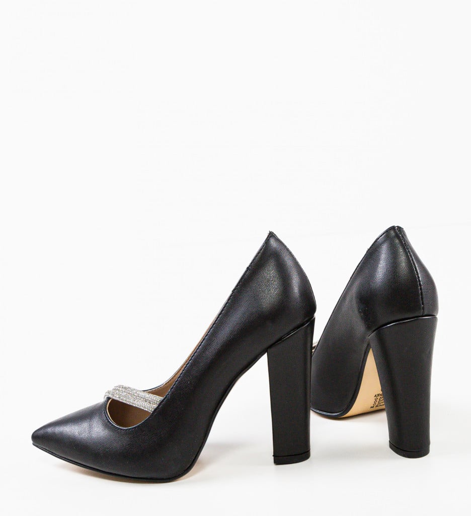 Pantofi cu Toc Negri Eleganți Fabes 2 - imagine 8