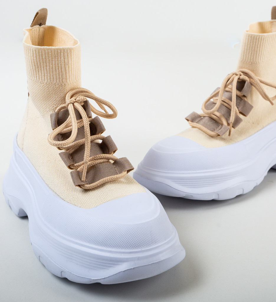 Pantofi Sport Solare Bej - Confort & Stil - imagine 6