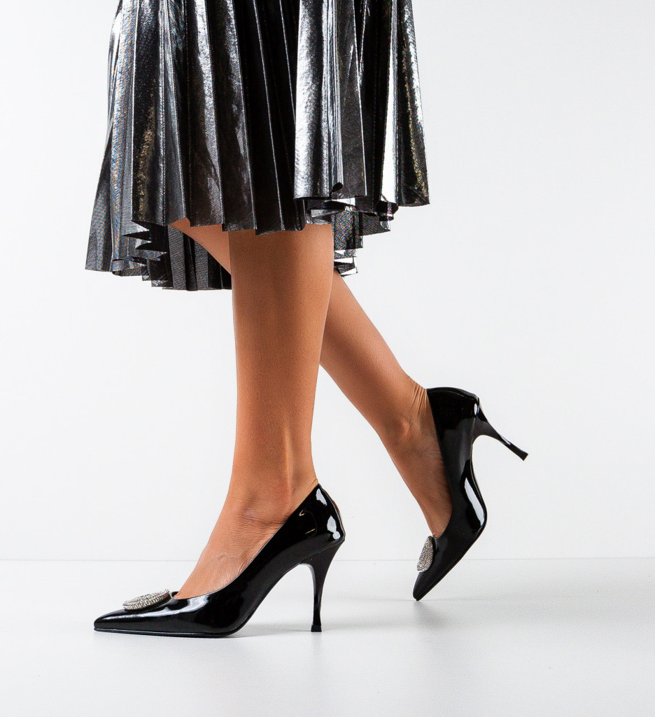 Pantofi Grenys Negri - Eleganță și Stil - imagine 2
