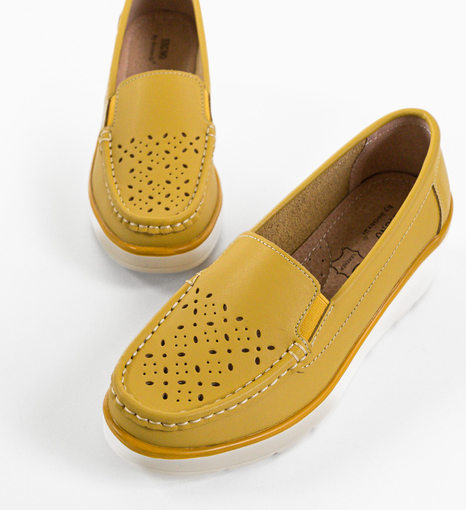 Pantofi Casual Atic Galbeni - Confort și Stil - imagine 11