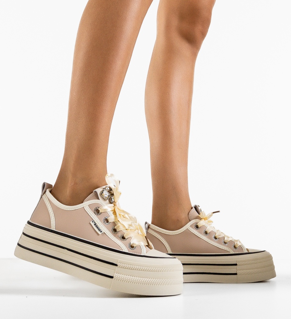 Sneakers Dama Banner Roz - Confort și Stil - imagine 2