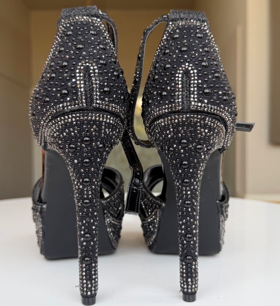 Sandale cu toc Tarth Negre | Eleganță și Stil - imagine 4