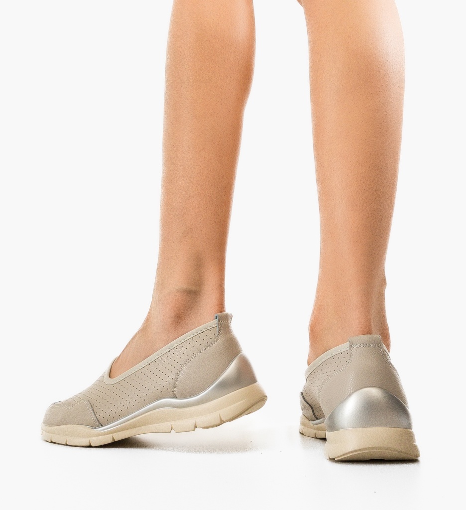 Pantofi Casual dama Lory Gri Confort - imagine 4