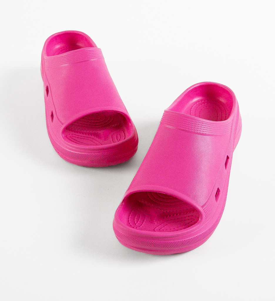 Papuci Dama Kayla Fuchsia - Sandale Confortabile - imagine 5