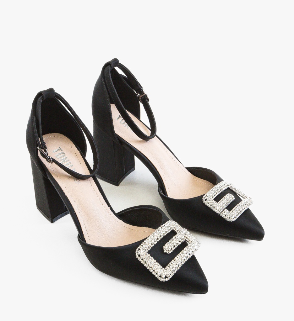 Pantofi cu toc Gimi Negri Eleganți - imagine 2
