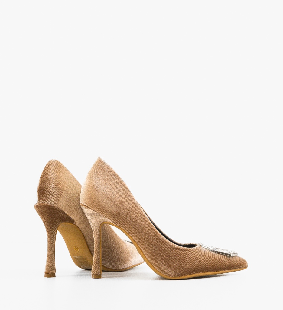 Pantofi cu Toc Kreb Bej - Eleganță Asigurată - imagine 3