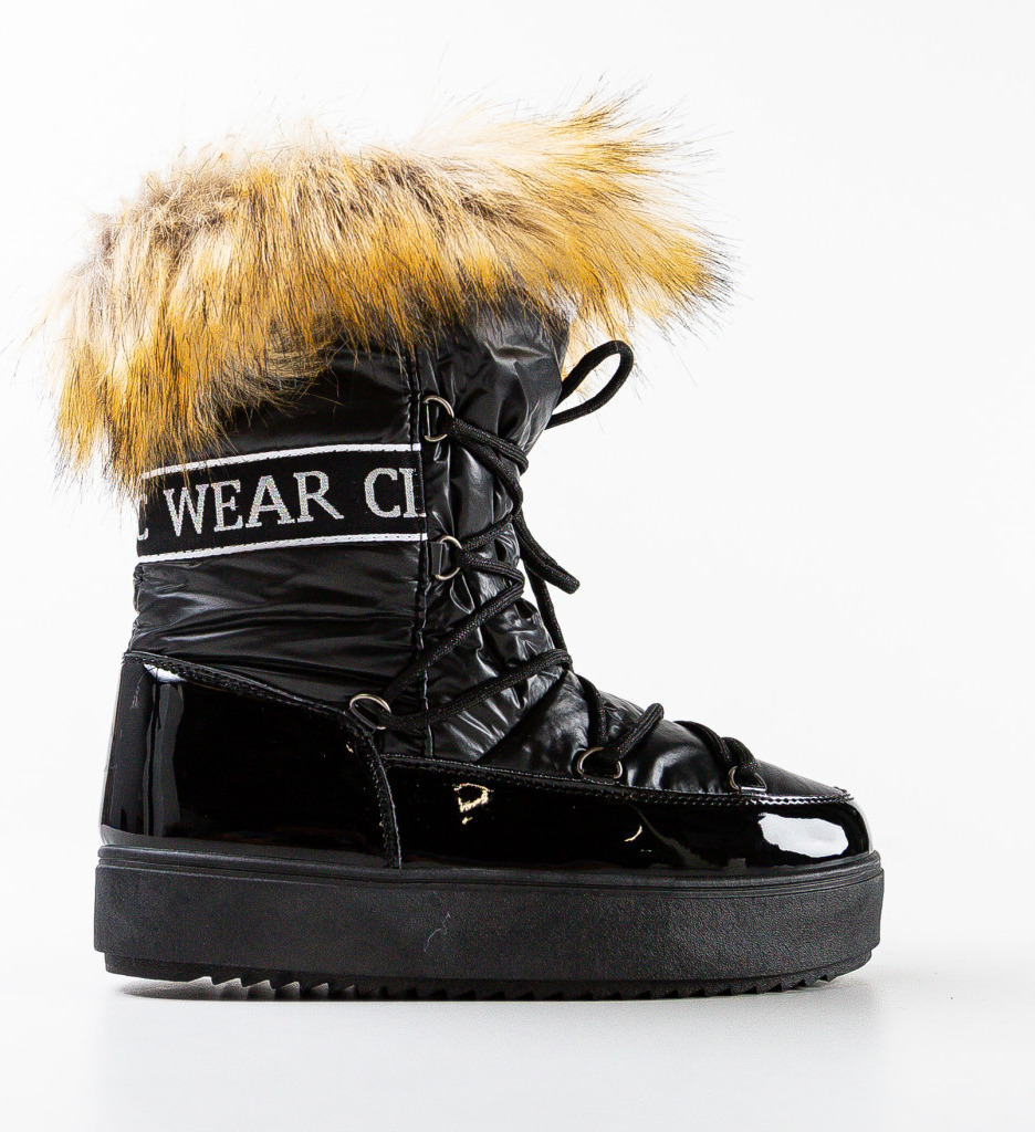Ghete Dama Mantea Negre | Stil Versatil - imagine 4