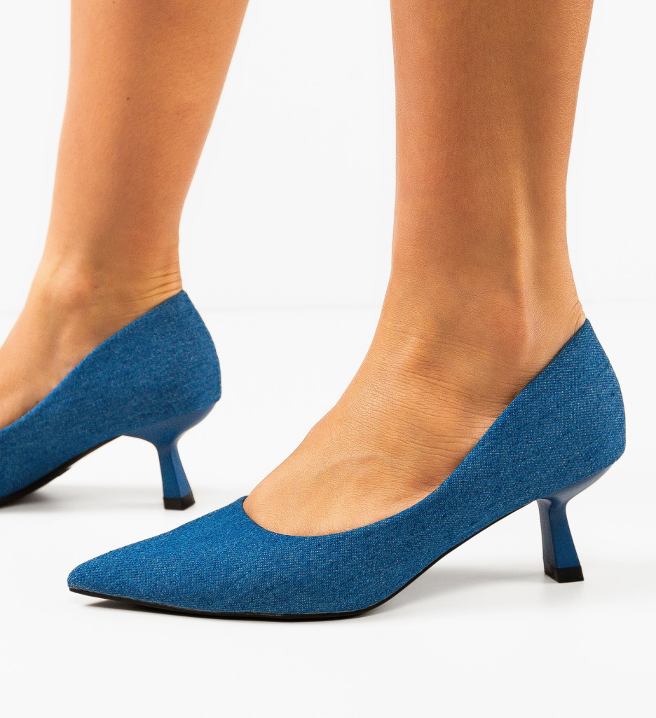 Pantofi dama Barro Albastri Depurtat | Eleganță - imagine 4