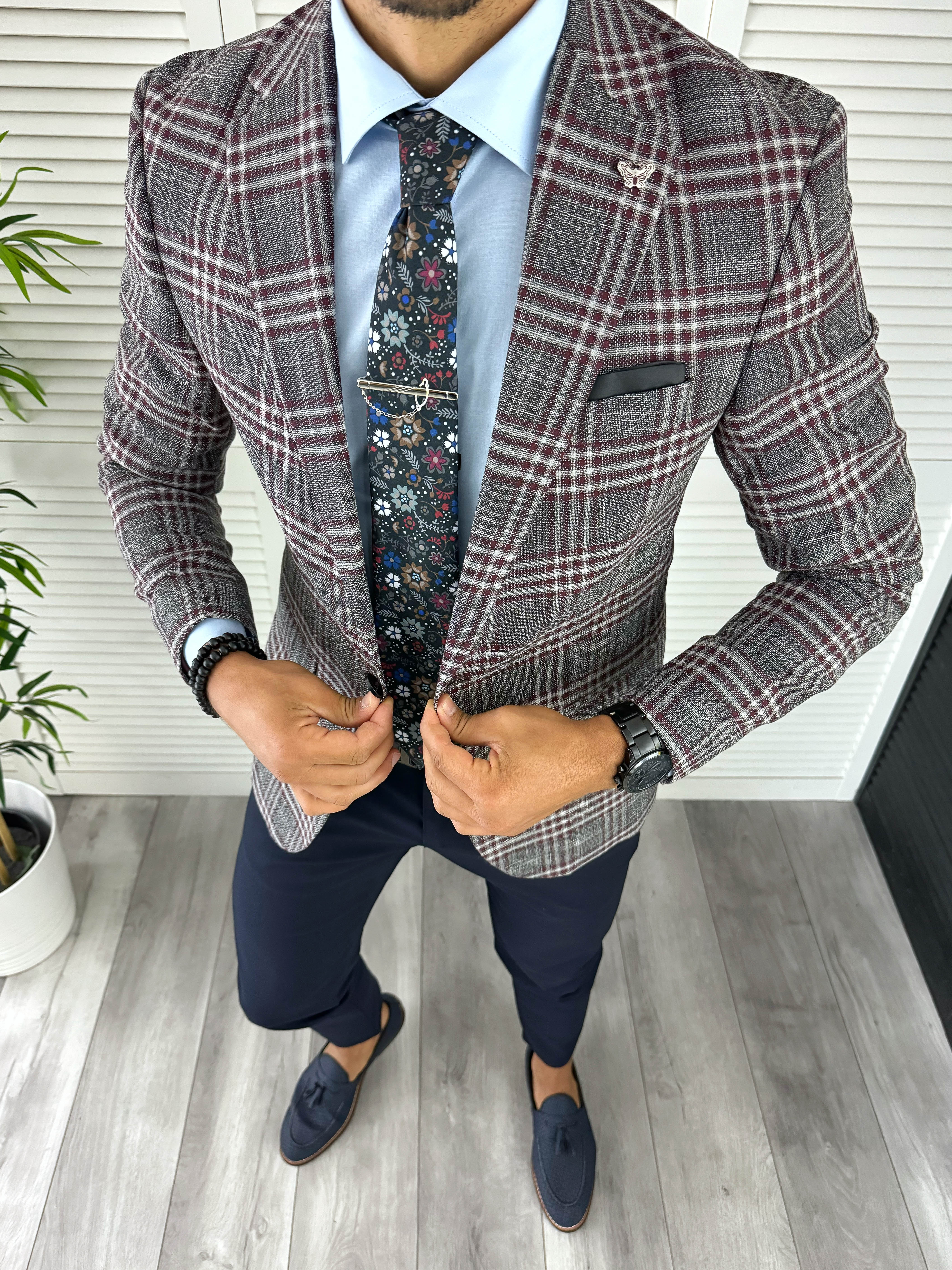 Sacou Barbati Slim Fit Elegant - Model Modern