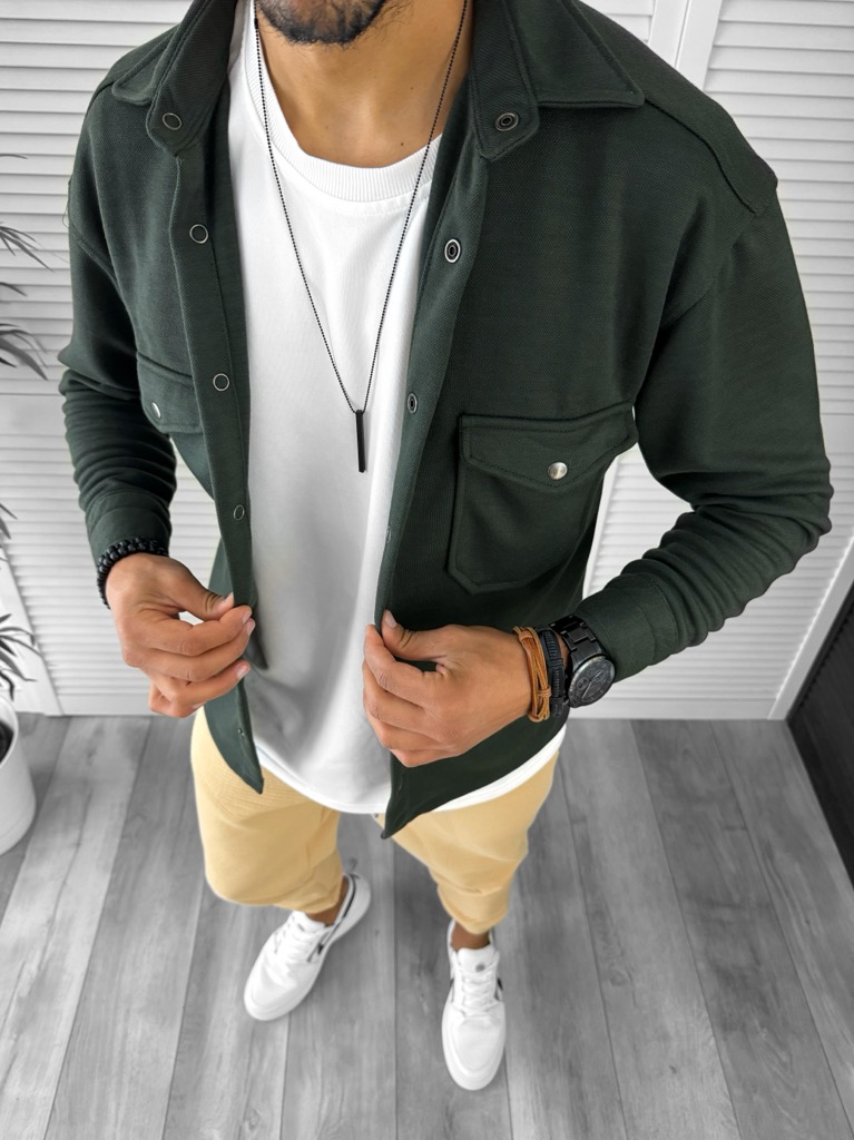 Camasă Barbati Casual Neagră Slim Fit