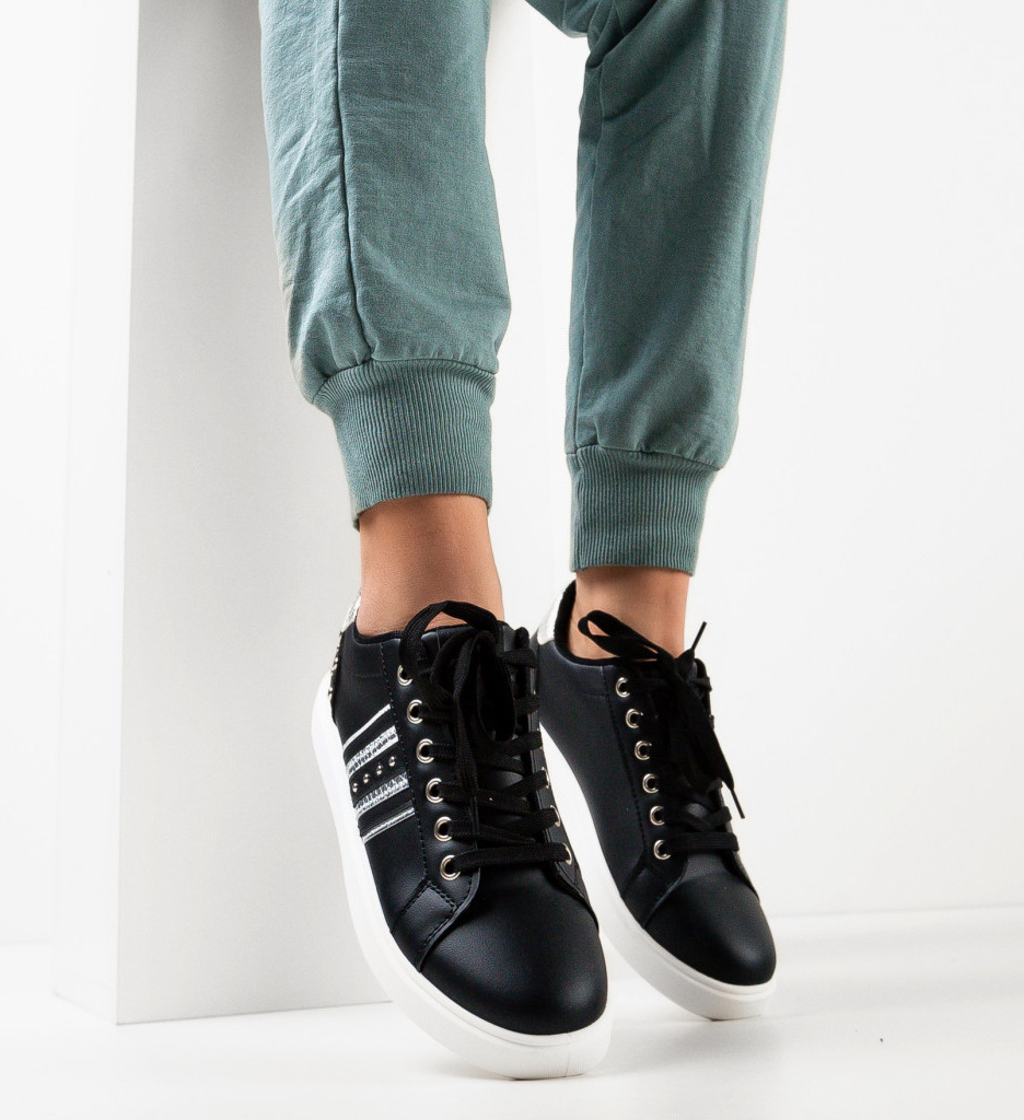 Sneakers Dama Manana Negri - Confort & Stil - imagine 3