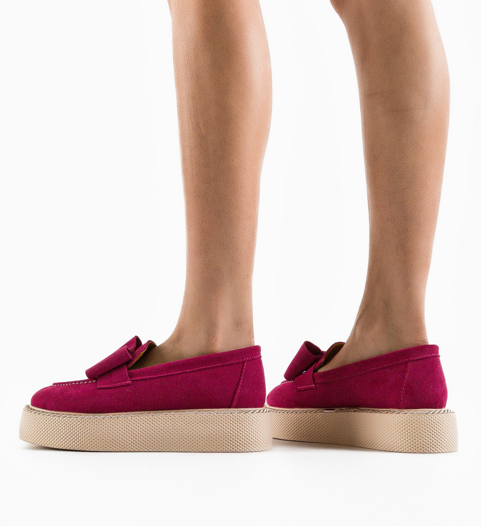 Pantofi Casual Dama Kivu Fuchsia | Confort Zilnic - imagine 2
