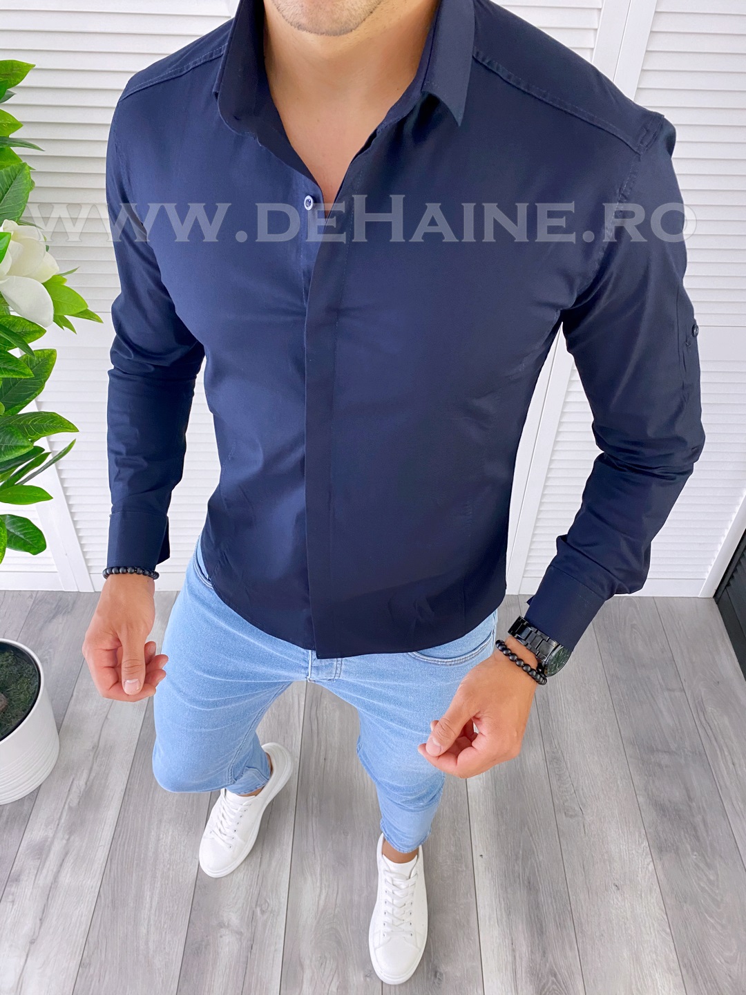 Cămașă Slim Fit Bleumarin | Eleganță Modernă