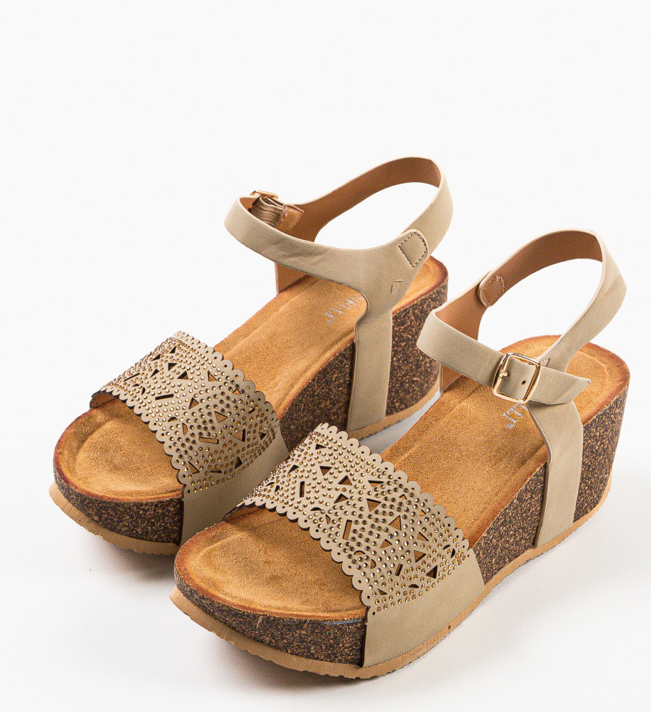Platforme Dama Tessa Khaki | Stil si Confort - imagine 5