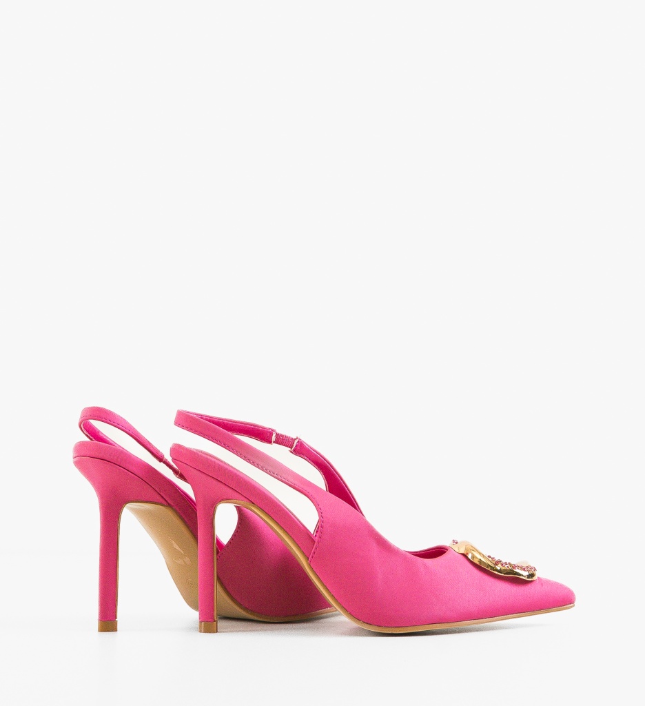 Pantofi cu Toc Fuchsia Omar - Stil Feminin - imagine 3