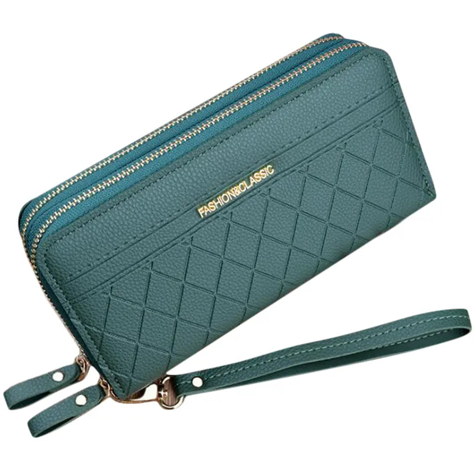 Portofel dama Pfy Hadria PT1065, Verde, din pie