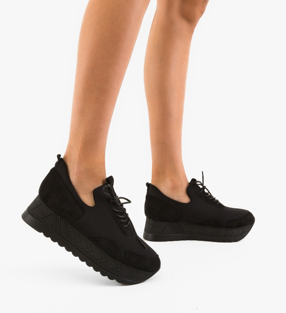 Sneakers Dama Gazy Negri - Confort și Stil