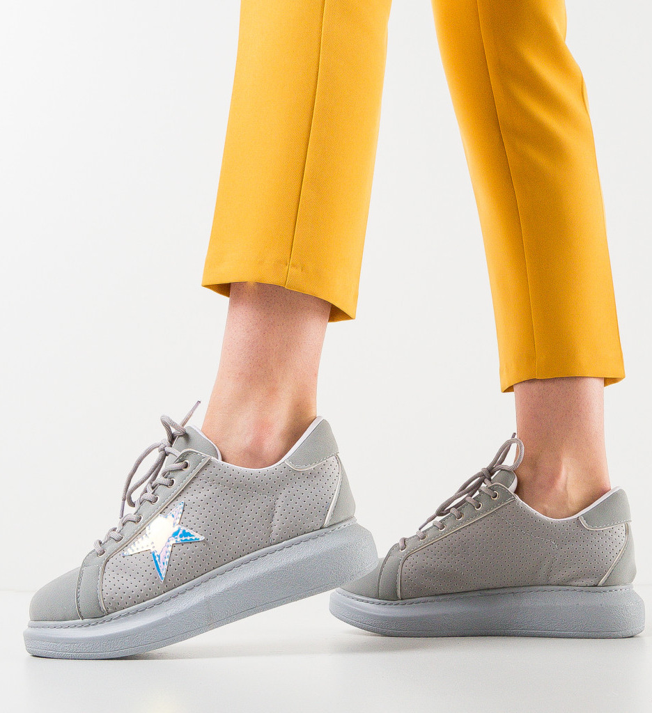 Sneakers Dama Feet Gri - Confort Sport - imagine 2