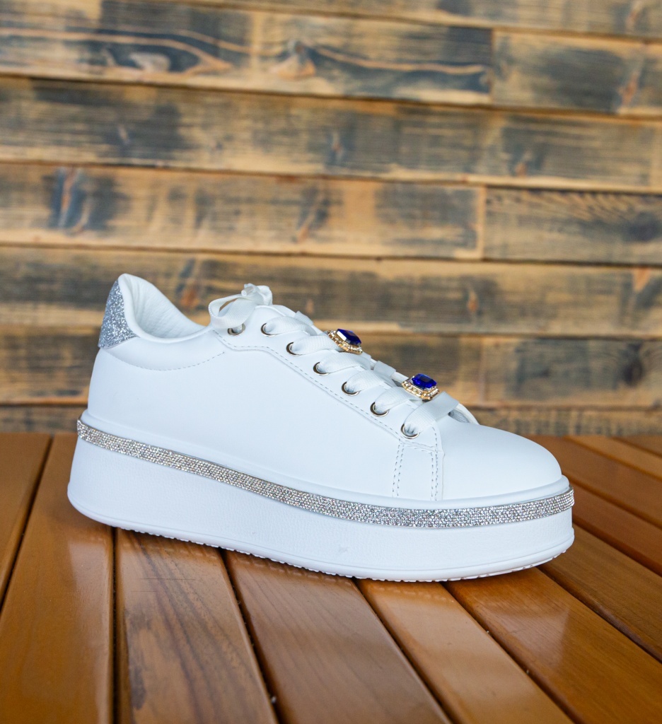 Sneakers Dama Weland Argintii - Stil și Confort - imagine 8