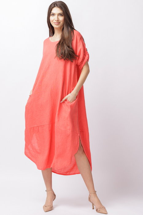 Rochie In Oversize Corai Rosa 99 | Stil & Confort