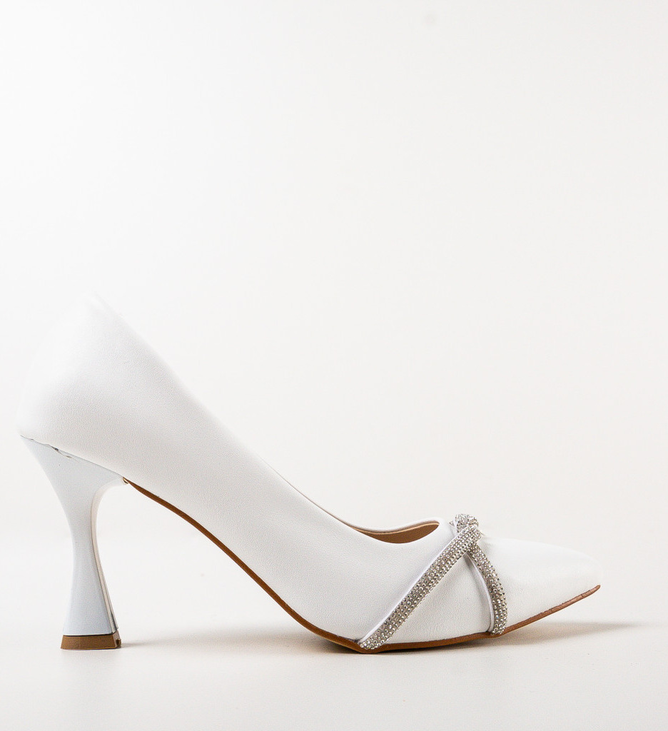 Pantofi cu Toc Yajo Albi - Eleganță Asigurată - imagine 5