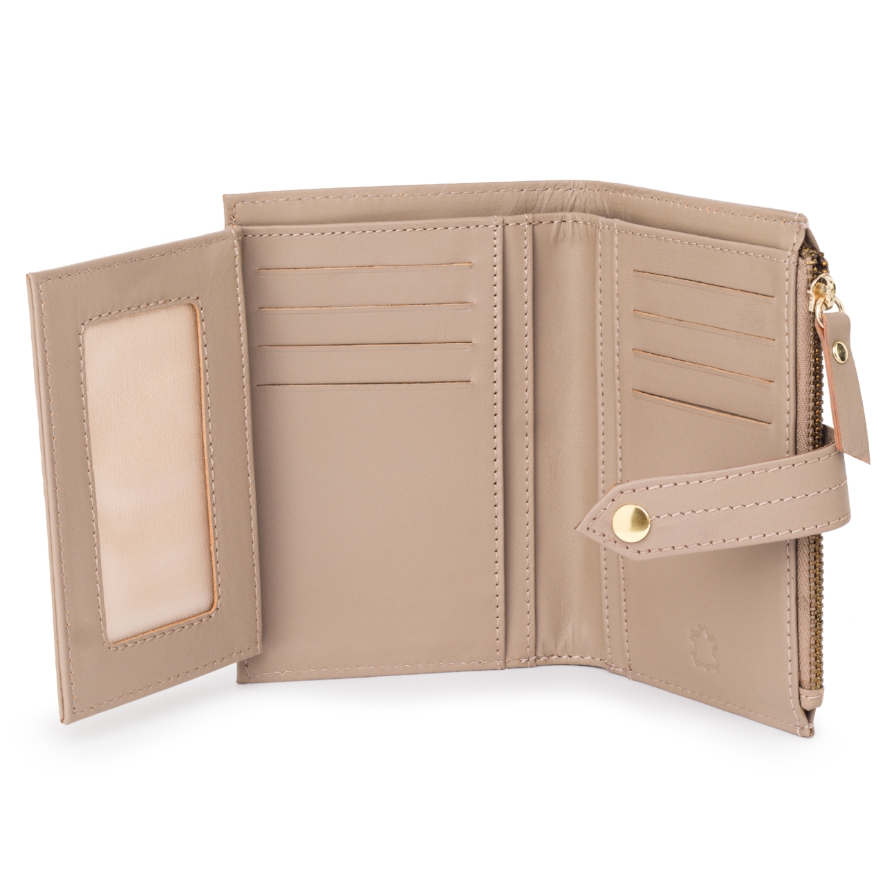 Portofel Marquise PT1500 Piele Naturala Crem - imagine 3