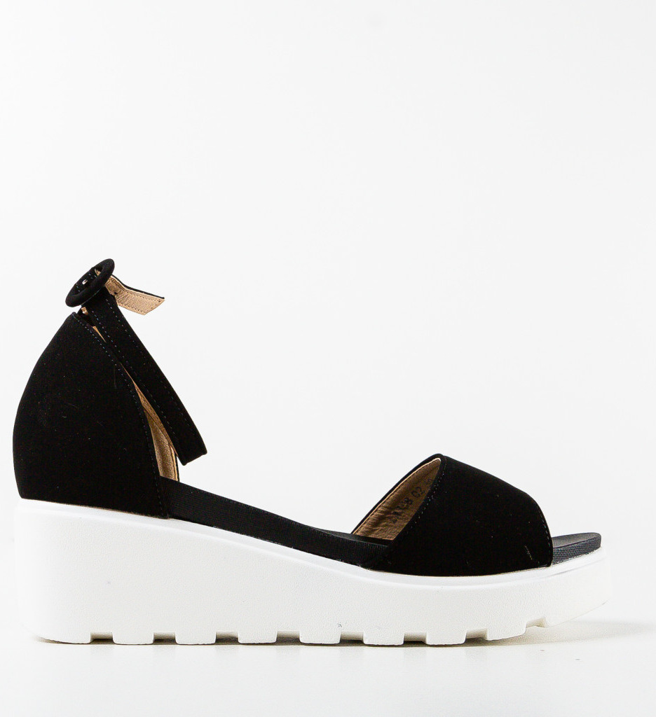 Sandale Platforme Leonida Negre | Stil Confortabil - imagine 4