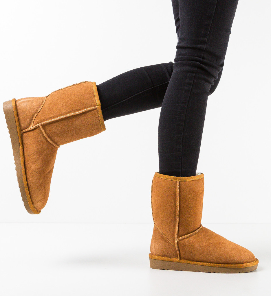 Cizme Tip Ug Helsinki Camel | Confort Maxim - imagine 2