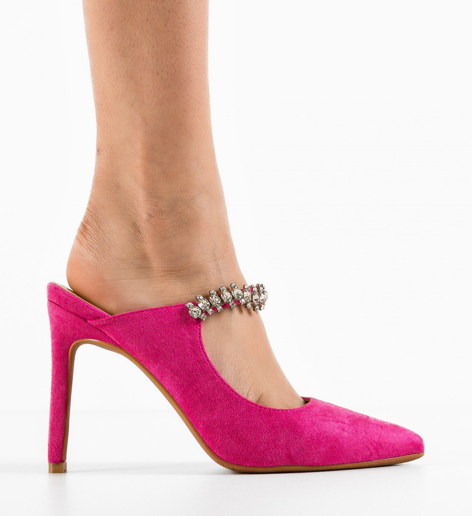 Pantofi dama Anat Fuchsia cu toc elegant - imagine 4