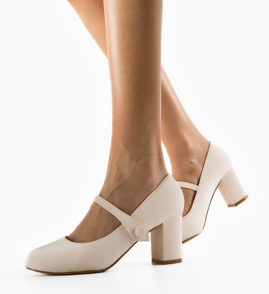 Pantofi cu Toc Rossella Bej | Eleganță Versatilă