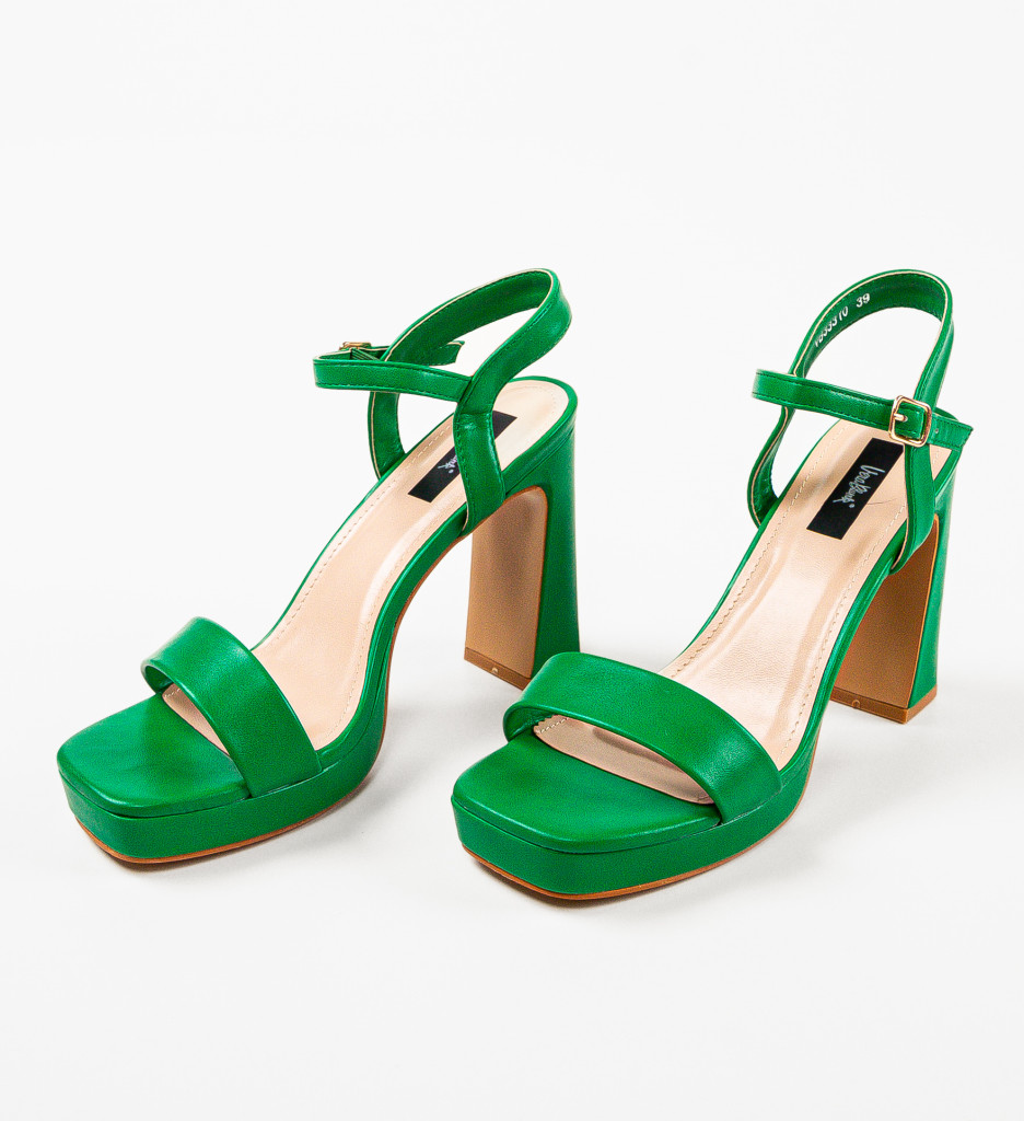 Sandale cu Toc Blythe Verzi - Eleganță Asigurată - imagine 5