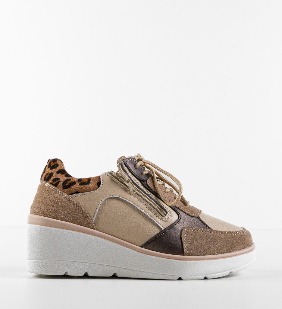 Sneakers Dama Nysa Bej | Confort și Stil Urban - imagine 5