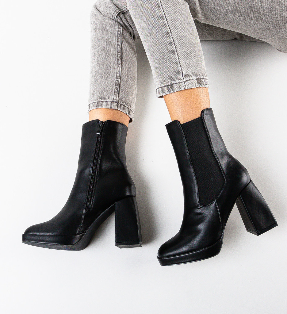 Botine Dama Negon Negre - Stil si Confort - imagine 6