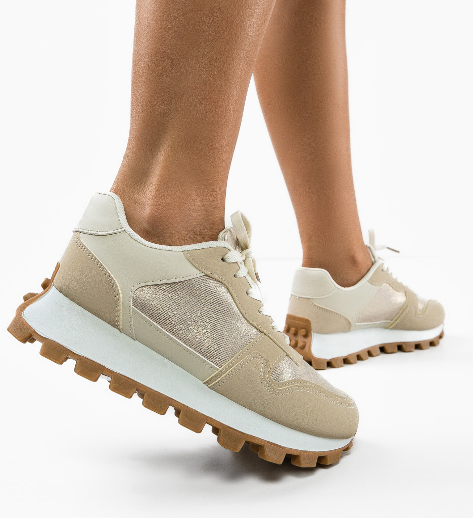 Sneakers Dama Riya Bej | Confort și Stil - imagine 2