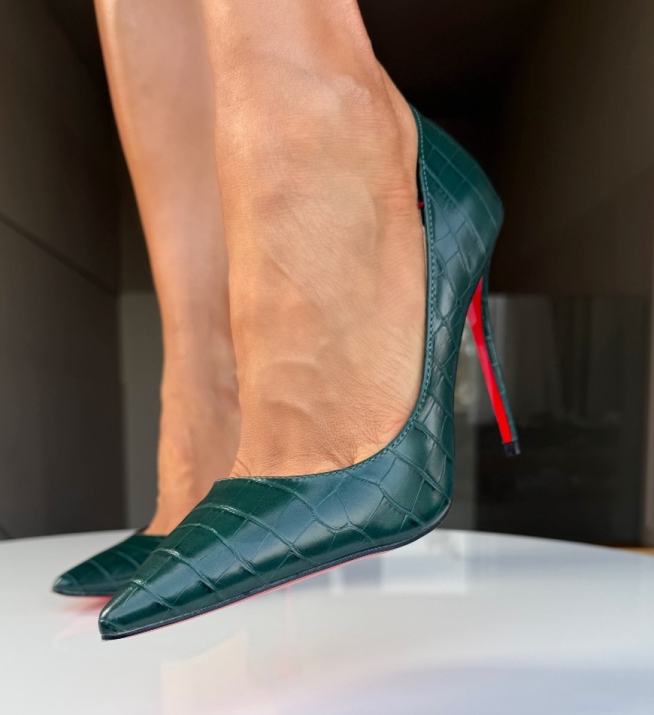 Pantofi dama Sansa Verzi cu toc elegant - imagine 5