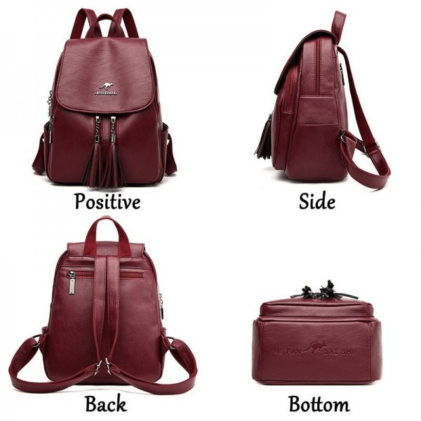 Rucsac dama Amanda GT557 bordo, Ysds, practic si spatios - imagine 7
