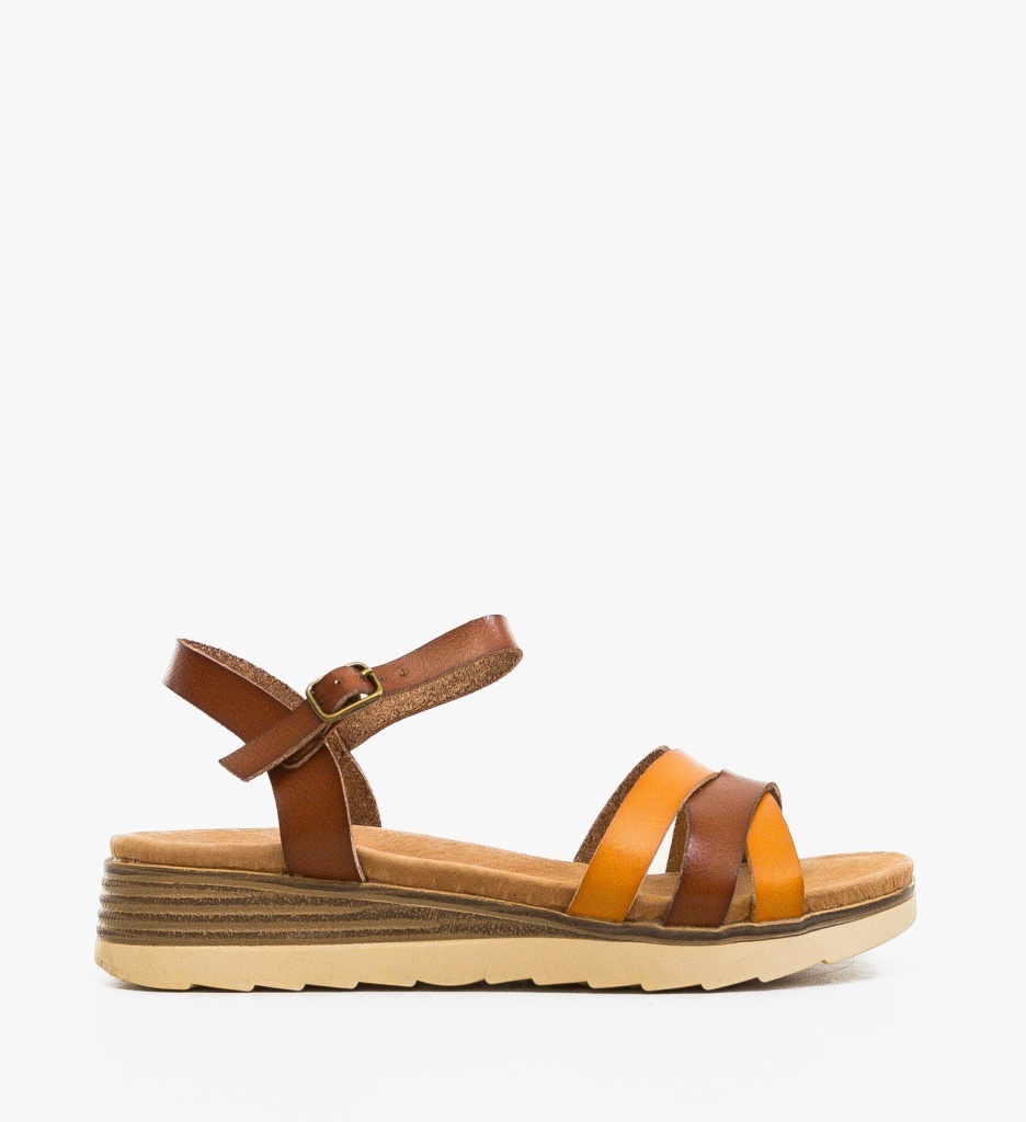 Sandale Dama Habry Camel Elegante - imagine 6