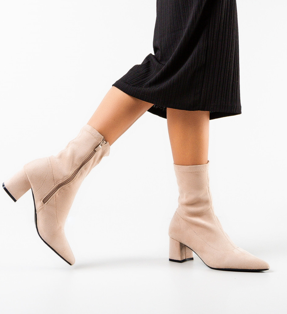 Botine Dama Stasy Bej - Eleganță și Confort - imagine 2