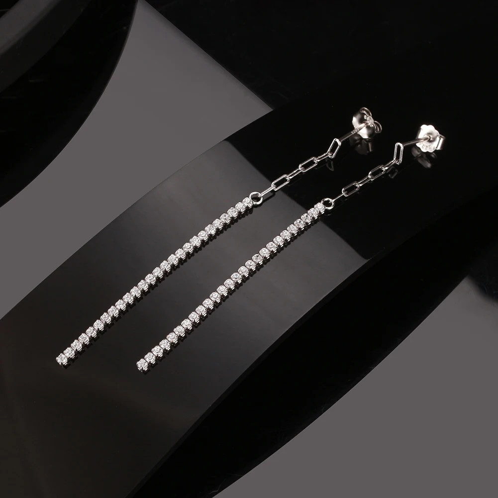 Cercei Argint Amanda JW961 Placati cu Rodiu - imagine 2