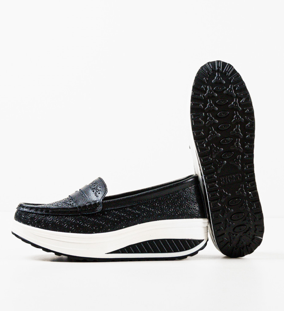 Pantofi Casual Fyrya Negri - Confort și Stil - imagine 6