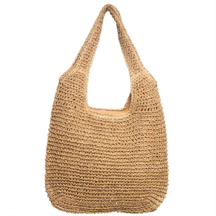 Geanta Shopika Impletită Bej | Eleganță și Practicitate