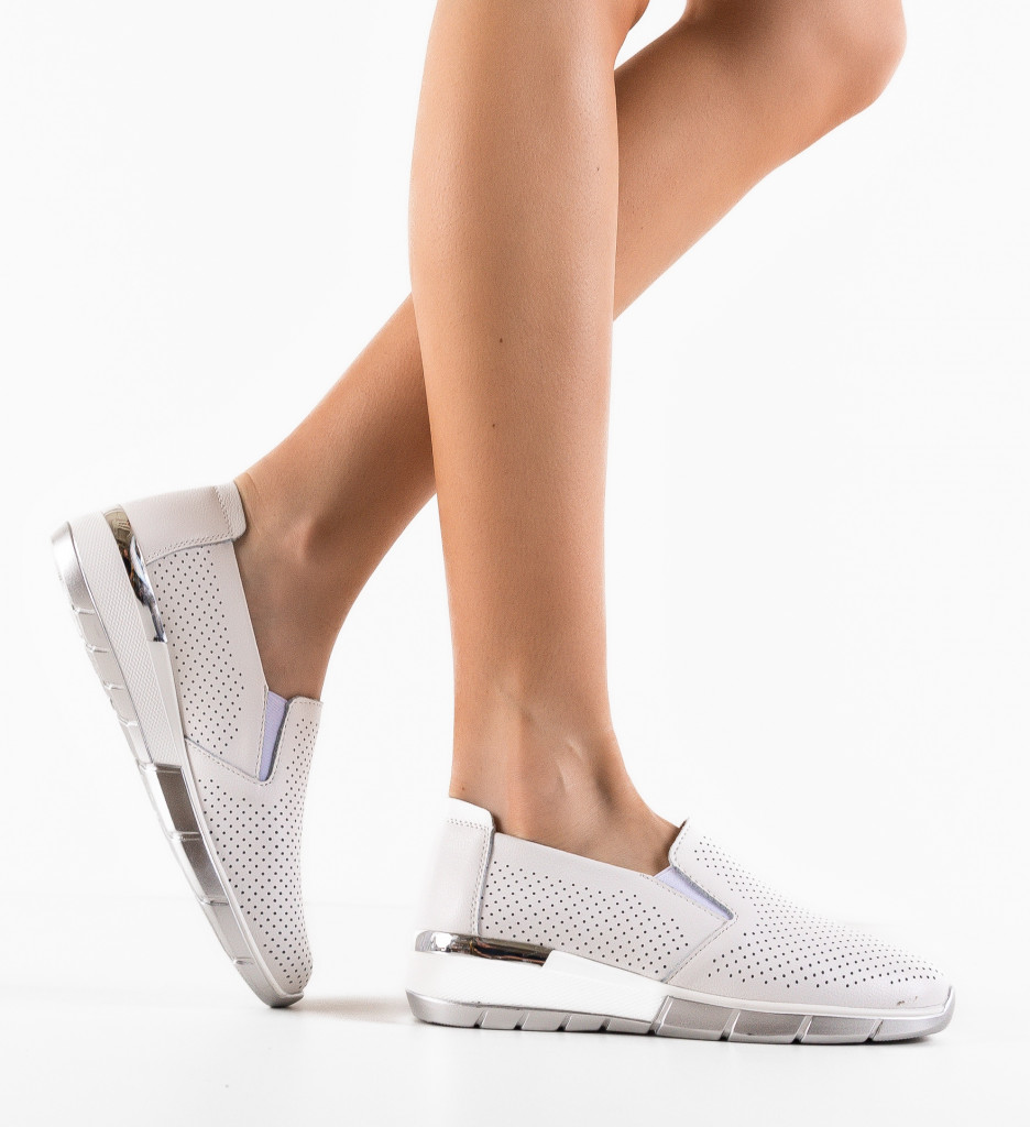 Pantofi Pufine Albi Casual - Confort și Stil