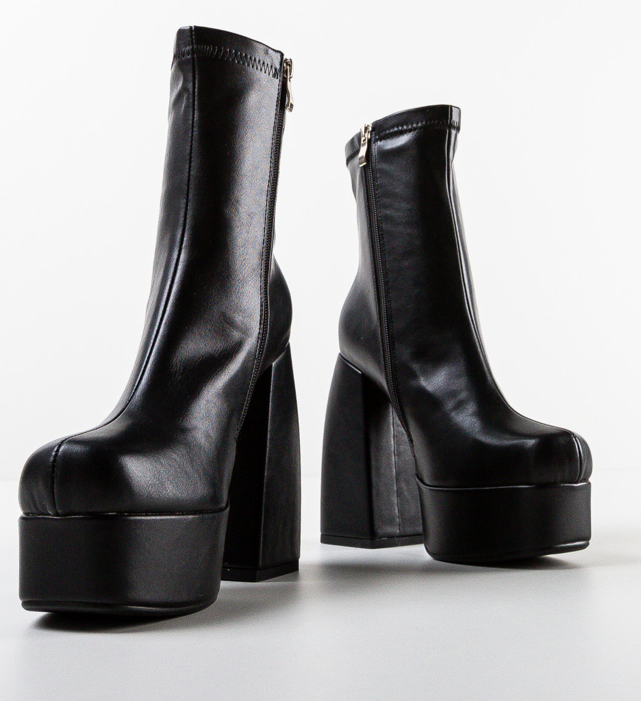 Botine Dama Katey Negre - Eleganță și Confort - imagine 6